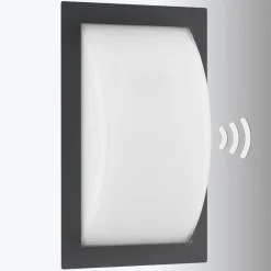 LCD Væglampe Med Sensor>Ivett udendørs væglampe, antracit, E27, bevægelsessensor