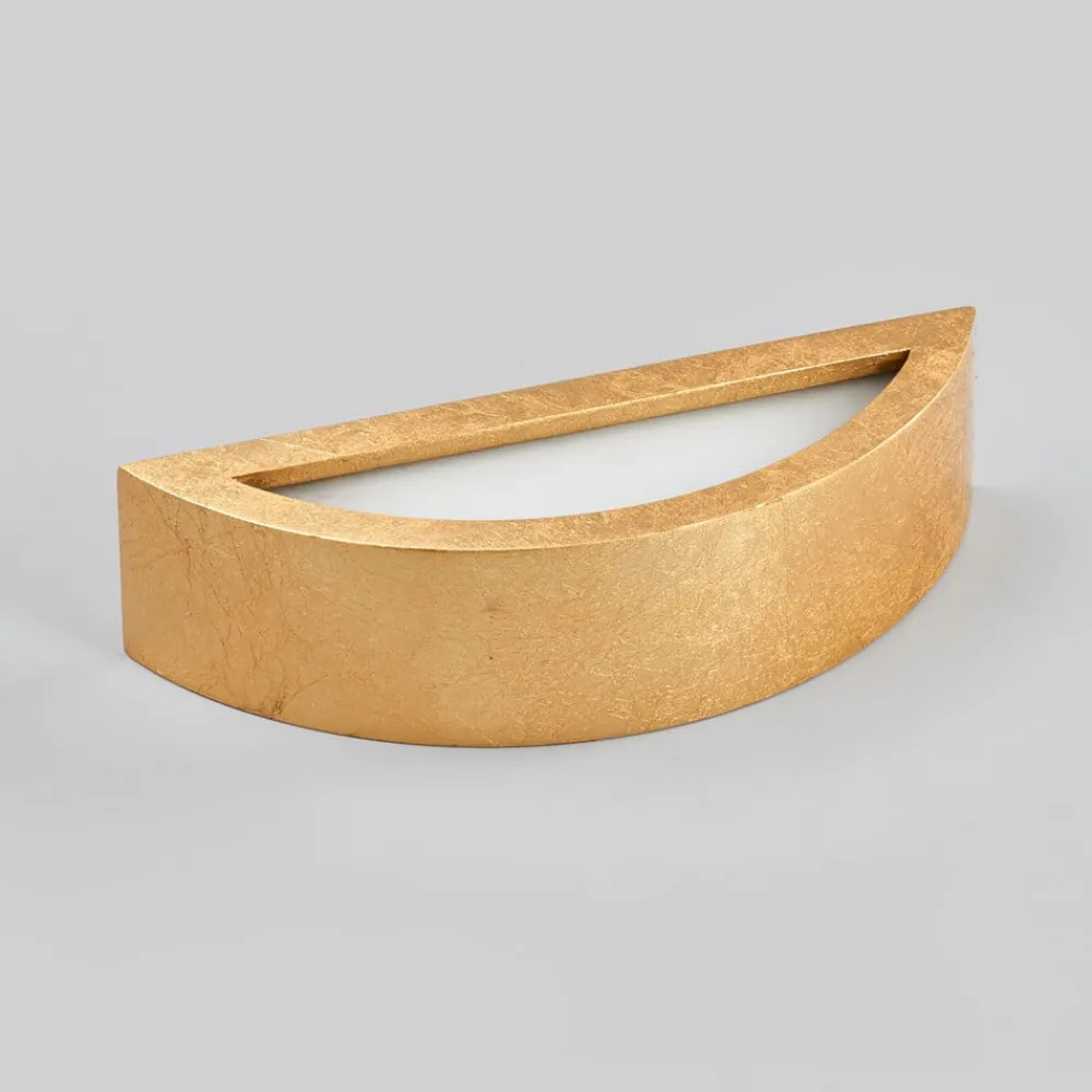 Lindby Jasin - væglampe med gylden overflade