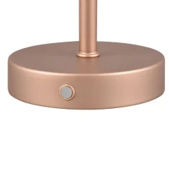 Jeff LED genopladelig bordlampe, kaffe, højde 30 cm, metal^Reality Leuchten Clearance