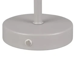 Jeff LED genopladelig bordlampe, grå, højde 30 cm, metal^Reality Leuchten Outlet