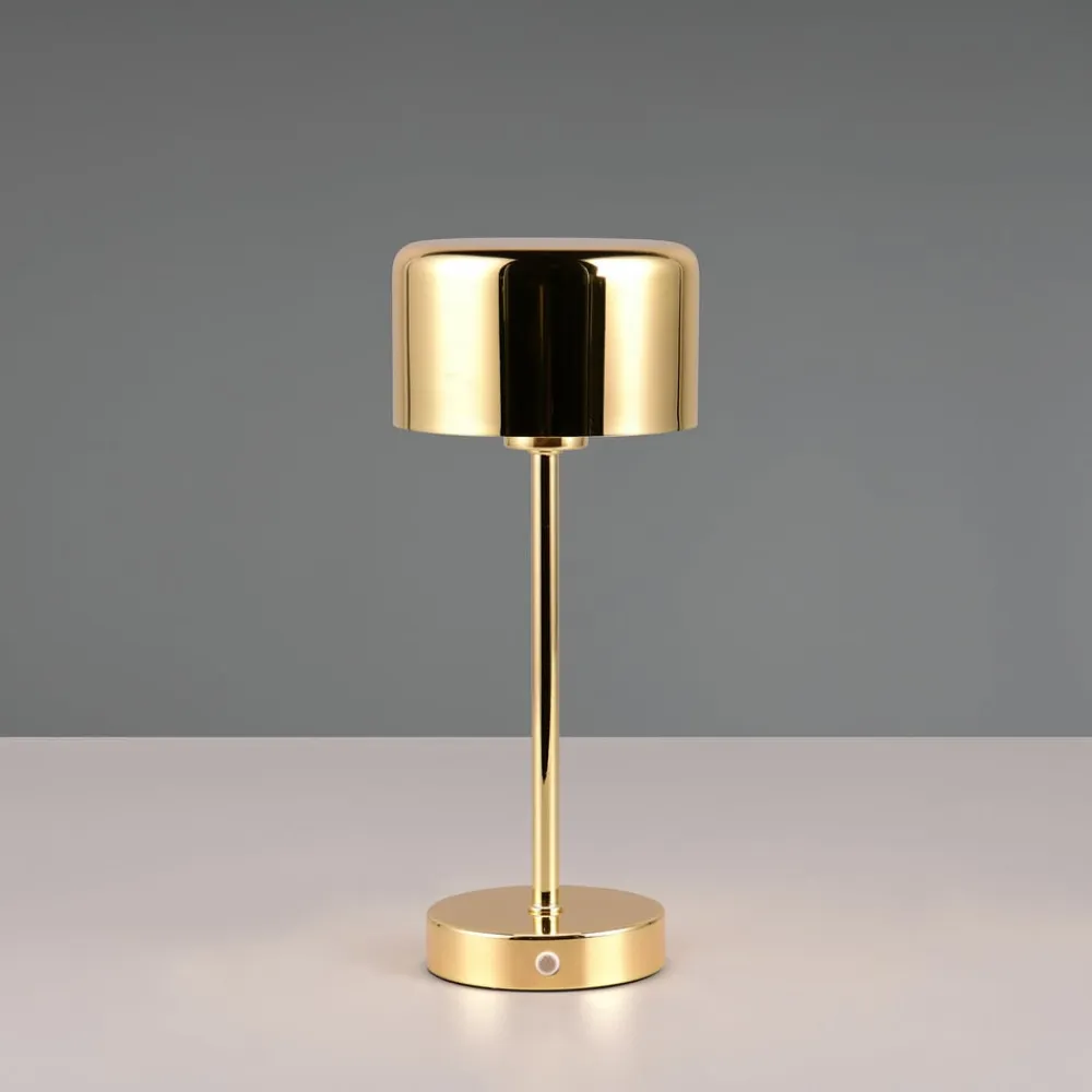 Reality Leuchten Arbejdsrum/Kontor|Bordlamper>Jeff LED-bordlampe, messing, højde 30 cm, metal