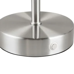 Reality Leuchten Jeff LED-bordlampe, nikkelfarvet, højde 30 cm, metal