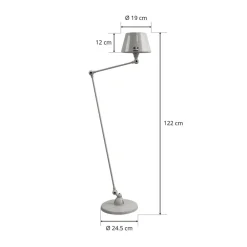 Jieldé Aicler AID833 80+30 cm gulvlampe, grå