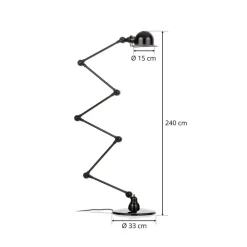 Loft D9406 gulvlampe 6 x 40 cm, sort^Jieldé