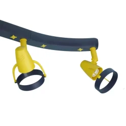 Børn Niermann Standby Joan loftspot, blå-gul, 70 cm, plast, 4 x GU10