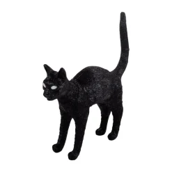 SELETTI Jobby The Cat deko LED-bordlampe, sort