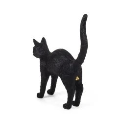 SELETTI Jobby The Cat deko LED-bordlampe, sort