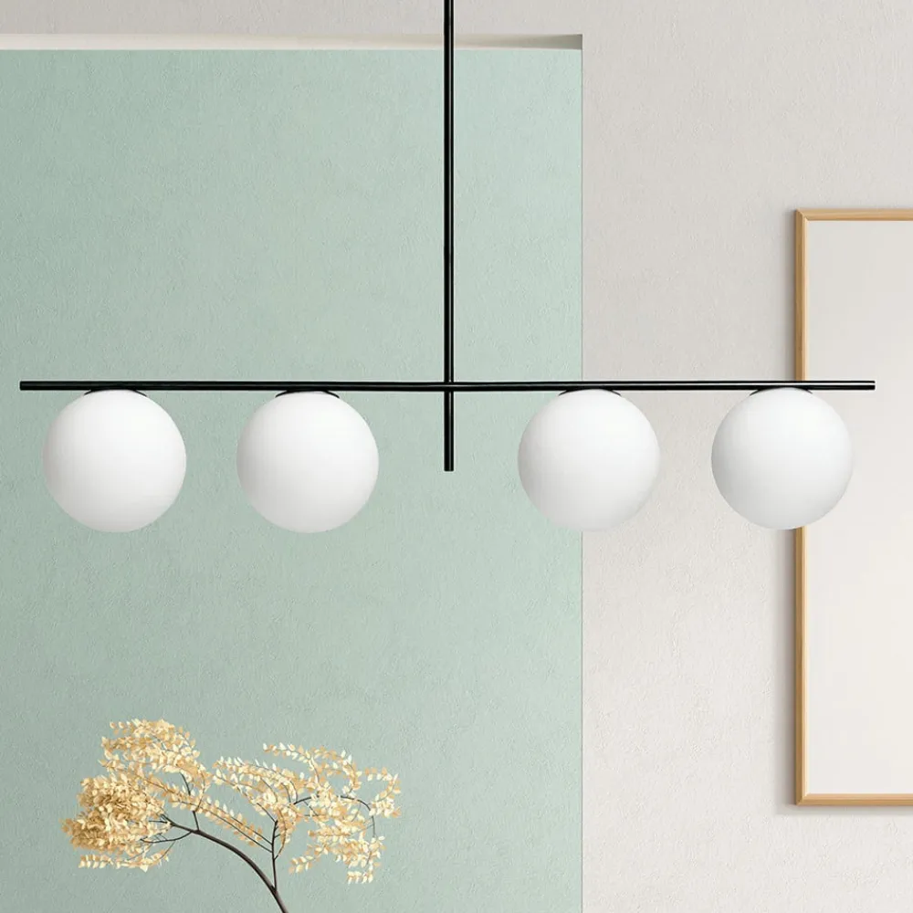 Sforzin Pendellamper>Jugen hængelampe, sort, 4 lyskilder