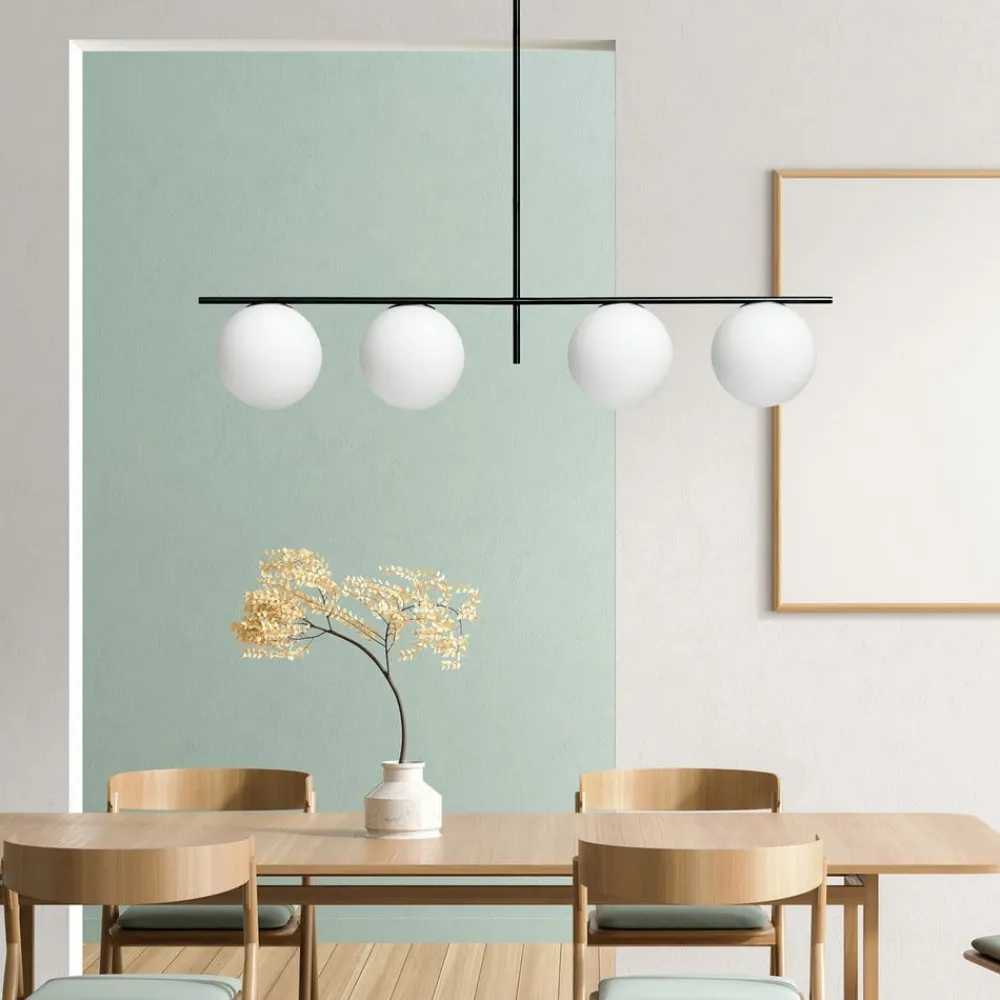 Sforzin Pendellamper>Jugen hængelampe, sort, 4 lyskilder