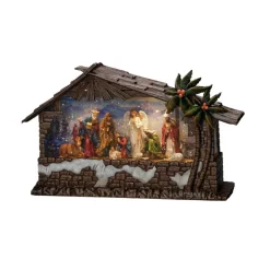 Konstsmide Christmas Julepynt>Julekrybbe vandlygte LED-borddekoration