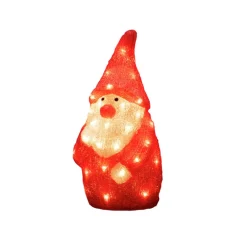 Konstsmide Christmas Dekorationsbelysning|Julepynt>Julemand LED-dekorationsfigur rød IP44 højde 38 cm