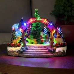 Konstsmide Christmas Dekorationsbelysning|Julepynt>Jule-zoo borddekoration, farverige LED'er og musik