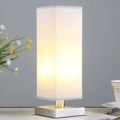 Lindby Julina - tekstil-natbordslampe i grå