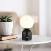 Globo Julsy LED genopladelig bordlampe, sort, højde 21 cm, metal, CCT