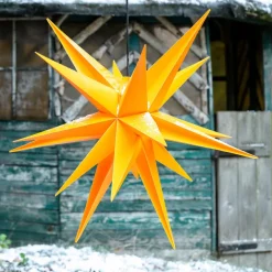 STERNTALER Jumbo plaststjerne, gul, Ø 1m, 18 takker, udendørs