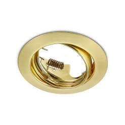 Trio Lighting Jura indbygningslampe, rund, messing