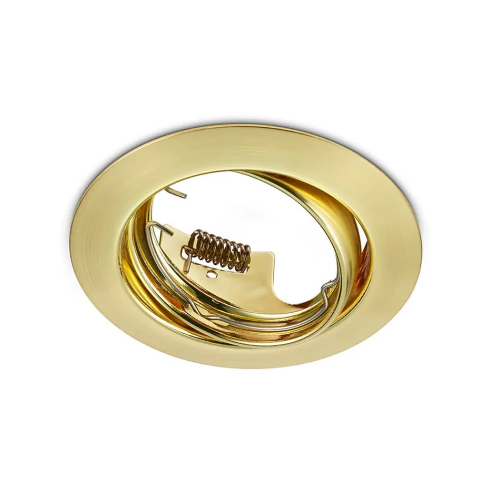 Trio Lighting Jura indbygningslampe, rund, messing