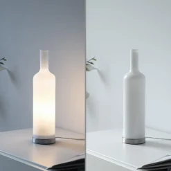 JUST LIGHT. bordlampe Bottle, opal hvid, glas, E14^JUST LIGHT. GmbH Online