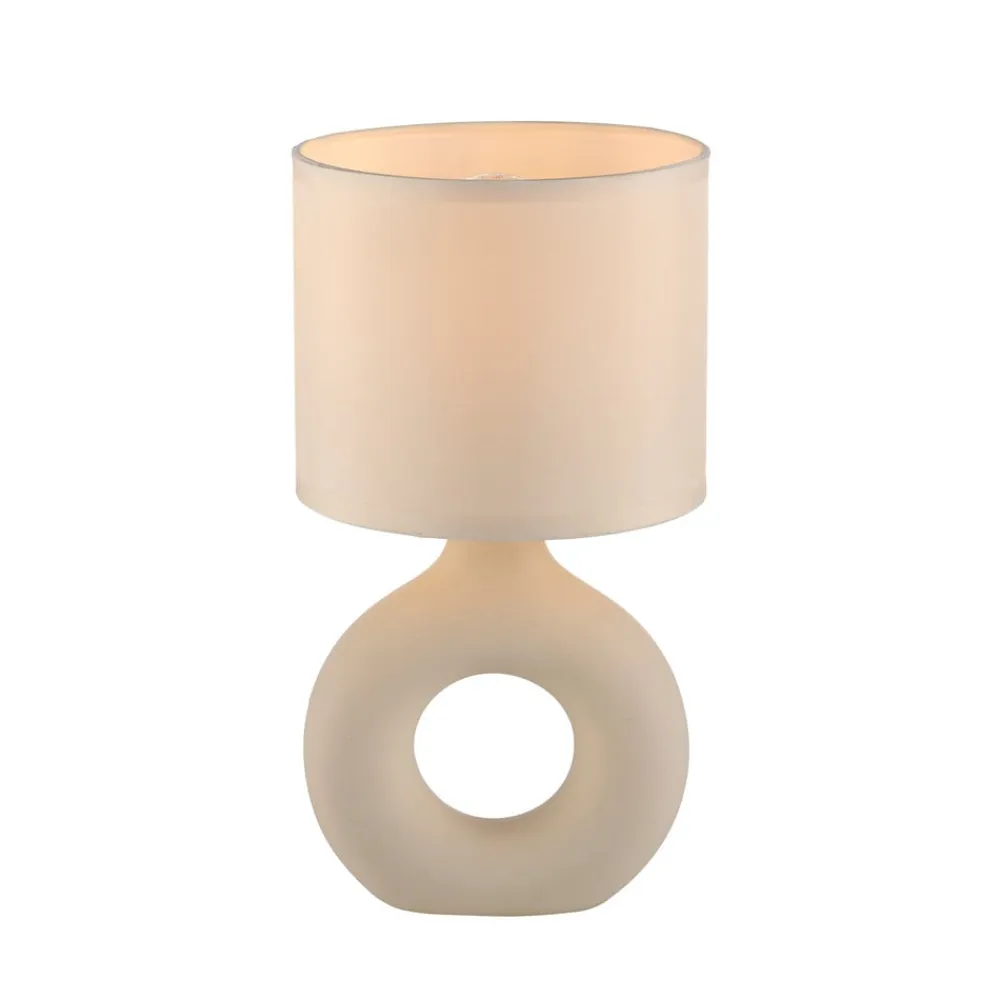 JUST LIGHT. GmbH Bordlamper>JUST LIGHT. Carara bordlampe, keramisk fod, beige