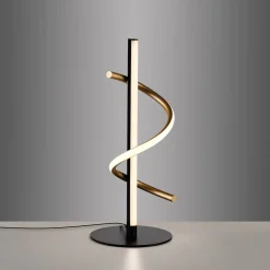 JUST LIGHT. Emanda LED-bordlampe, jern, sort-messing^JUST LIGHT. GmbH Best