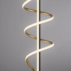 JUST LIGHT. Emanda LED-gulvlampe, jern, sort-messing^JUST LIGHT. GmbH Hot