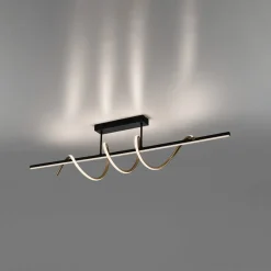 JUST LIGHT. GmbH JUST LIGHT. Emanda loftlampe, jern, sort-messing