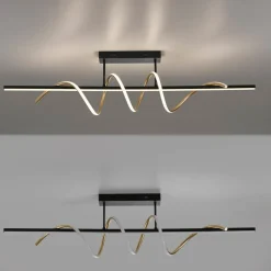 JUST LIGHT. GmbH JUST LIGHT. Emanda loftlampe, jern, sort-messing