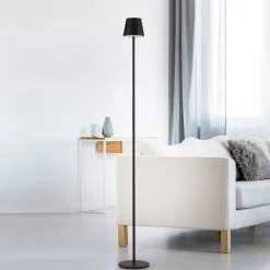 JUST LIGHT. GmbH JUST LIGHT. Euria LED-gulvlampe, sort, jern, IP54