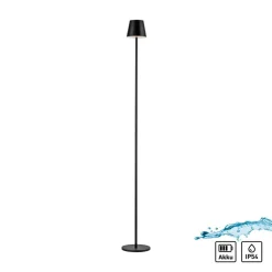 JUST LIGHT. GmbH JUST LIGHT. Euria LED-gulvlampe, sort, jern, IP54