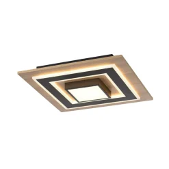 JUST LIGHT. LED loftlampe Tola, kantet, 2 lyskilder, træ, 3000 K^JUST LIGHT. GmbH Hot