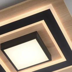 JUST LIGHT. LED loftlampe Tola, kantet, 2 lyskilder, træ, 3000 K^JUST LIGHT. GmbH Hot