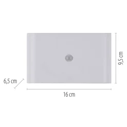 JUST LIGHT. GmbH JUST LIGHT. LED-batteridrevet væglampe Ziddy, hvid, sensor 3.000 K