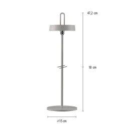 JUST LIGHT. GmbH JUST LIGHT. LED-bordlampe Amag grå-beige jern IP44