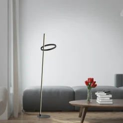 JUST LIGHT. GmbH JUST LIGHT. LED-gulvlampe Ritus sort jern Dæmper 3.000 K