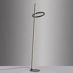 JUST LIGHT. GmbH JUST LIGHT. LED-gulvlampe Ritus sort jern Dæmper 3.000 K