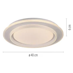 JUST LIGHT. LED-loftslampe Lago Ø 40 cm hvid fjernbetjening^JUST LIGHT. GmbH Clearance