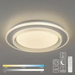 JUST LIGHT. LED-loftslampe Lago Ø 40 cm hvid fjernbetjening^JUST LIGHT. GmbH Clearance