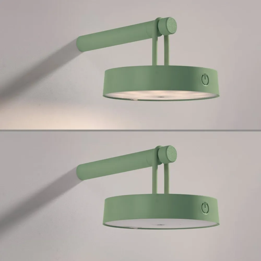 JUST LIGHT. GmbH JUST LIGHT. LED-væglampe Arma, grøn, plast IP44