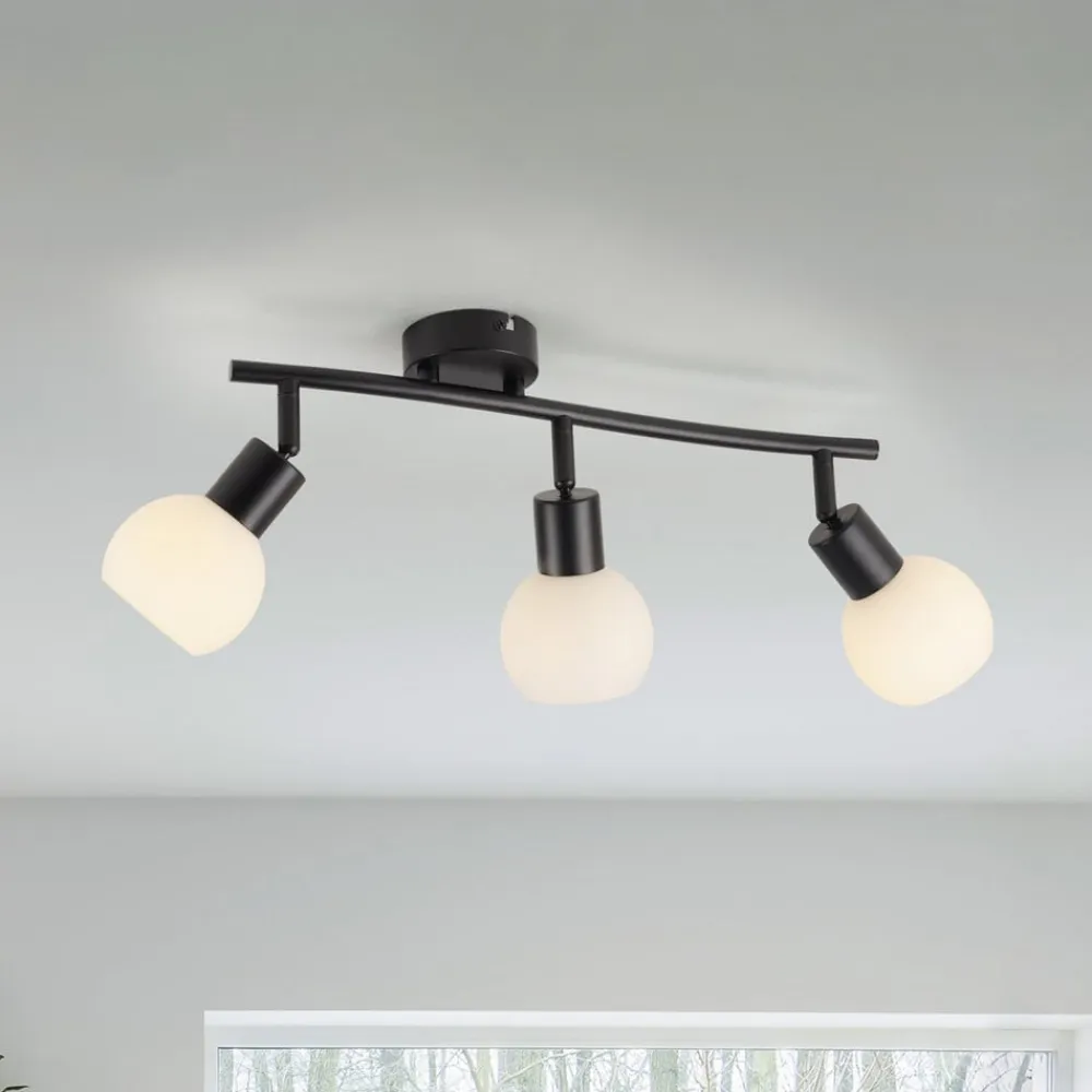 JUST LIGHT. GmbH JUST LIGHT. Loki loftlampe, 3 lyskilder, lang, sort, jern