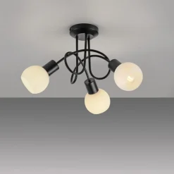 JUST LIGHT. Loki loftlampe, 3 lyskilder, rund, sort, jern^JUST LIGHT. GmbH Outlet