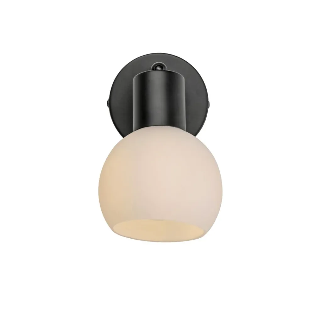 JUST LIGHT. GmbH JUST LIGHT. Loki væglampe, sort, jern, glas