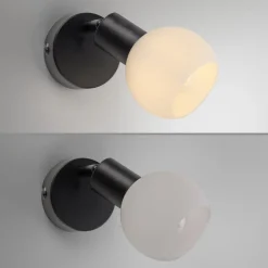 JUST LIGHT. GmbH JUST LIGHT. Loki væglampe, sort, jern, glas