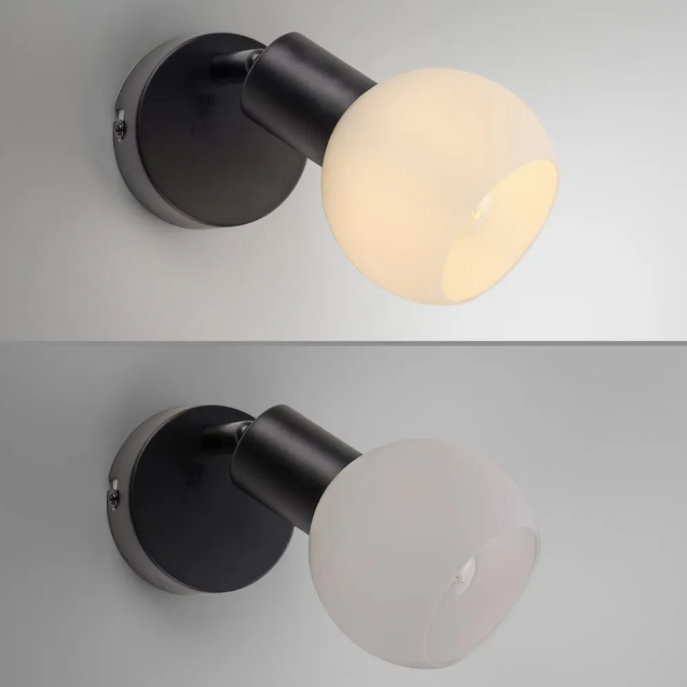 JUST LIGHT. GmbH JUST LIGHT. Loki væglampe, sort, jern, glas