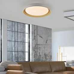 JUST LIGHT. GmbH Loftlamper>JUST LIGHT. Sati loftlampe, plast, hvid/messing