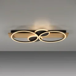 JUST LYS. Trooper loftlampe, jern, træ^JUST LIGHT. GmbH New