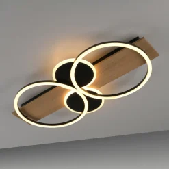 JUST LYS. Trooper loftlampe, jern, træ^JUST LIGHT. GmbH New