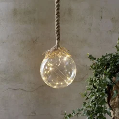 STAR TRADING Jutta LED-dekorationslampe, glaskugle, Ø 10 cm