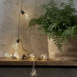 STAR TRADING Dekorationsbelysning>Jutta lyskæde med jute, batteridrift, 10 pærer