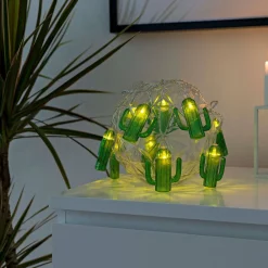 Konstsmide Season Kakteen LED-lyskæde, batteridrevet