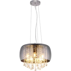 Kalla hængelampe med dekorative glaskrystaller^Globo Hot